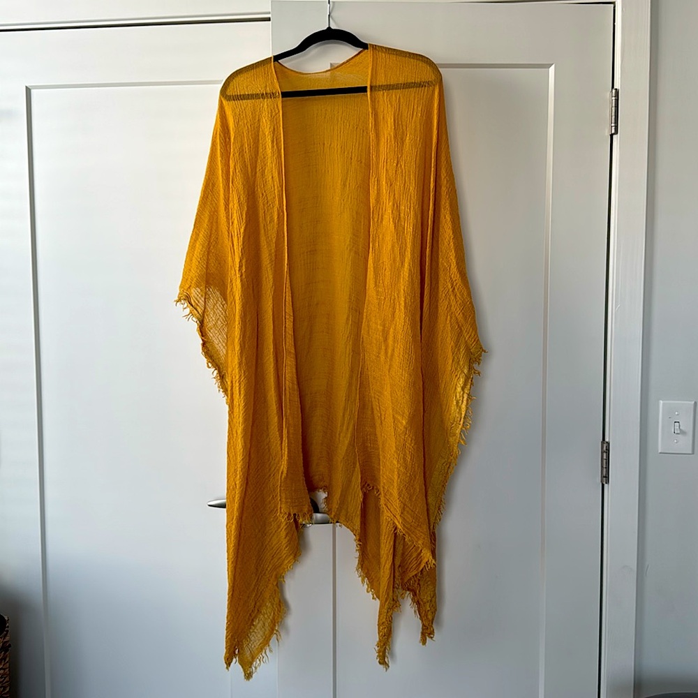 Sheer Gold Kimono Wrap – OSFA